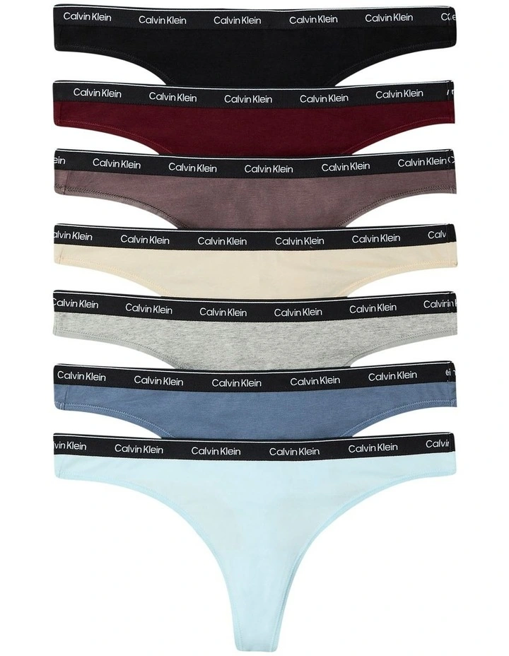 Icon Logo Thongs 7-Pack in Multi image 1