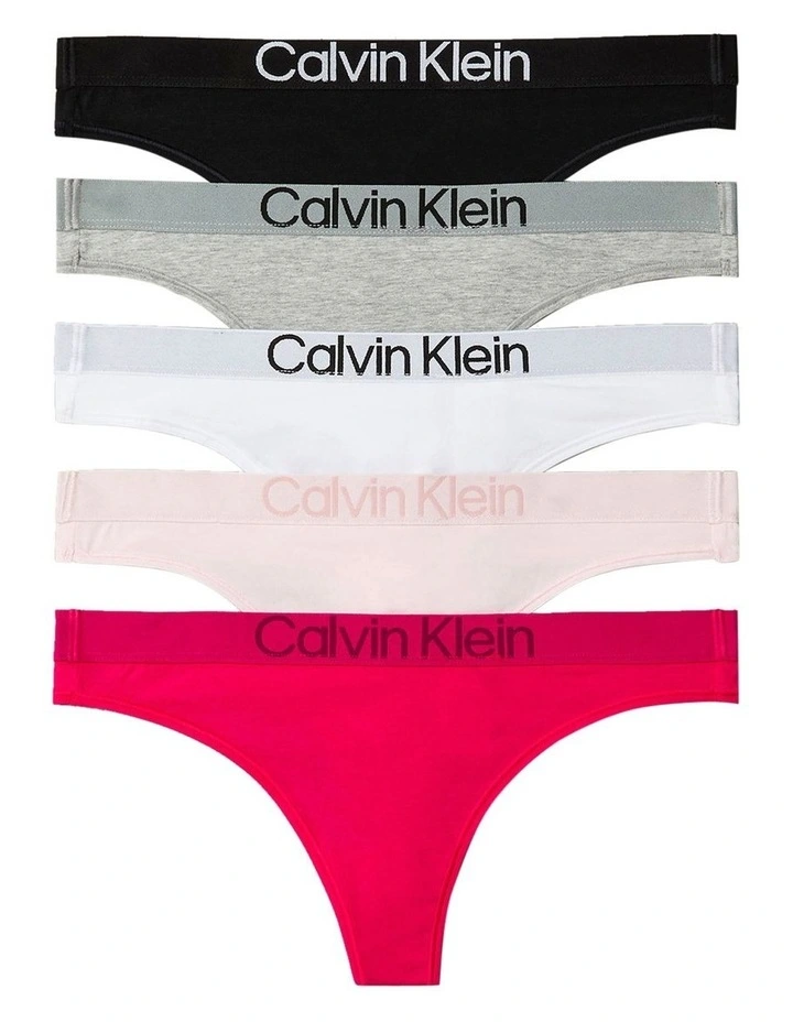 Maximum Cotton Thong Pack Of 5 in Multi image 1