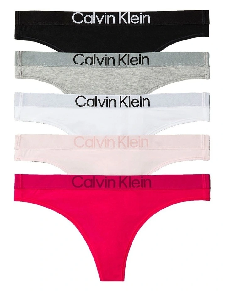 Maximum Cotton Thong Pack Of 5 in Multi image 1