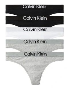 Extra Soft Cotton Stretch Thong 5PK Assorted