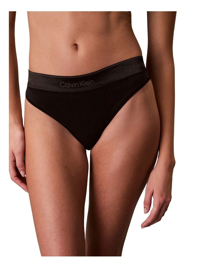 Icon Cotton Modal Limited Edition Thong in Black image 1