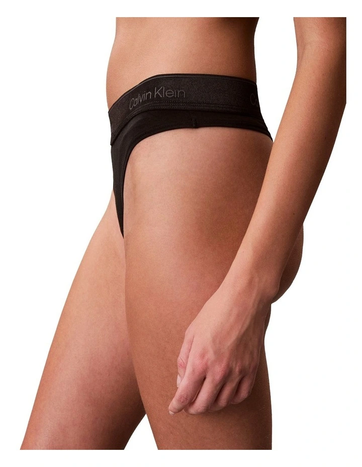 Icon Cotton Modal Limited Edition Thong in Black image 2