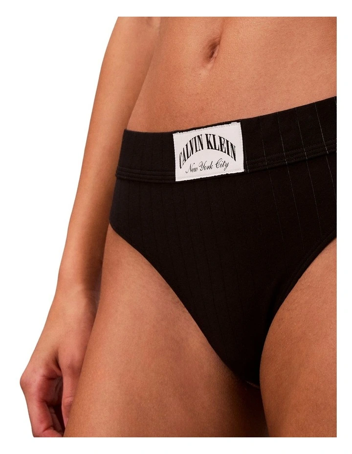 Heritage Athletic Thong in Black image 3