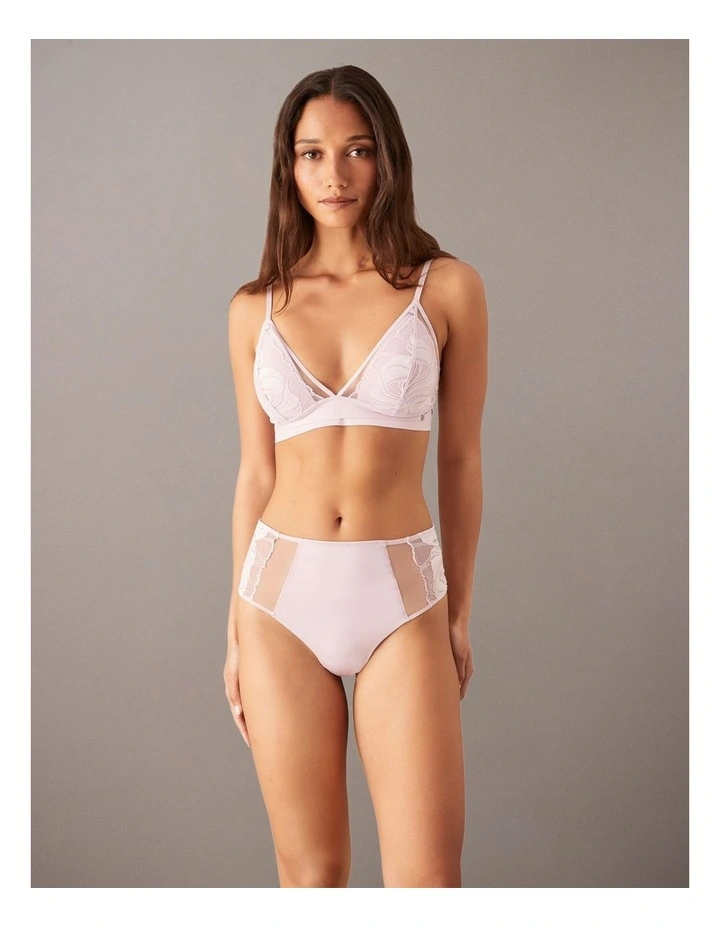CK Black Geo Lace High Waisted Thing in Hawaii Orchid image 3