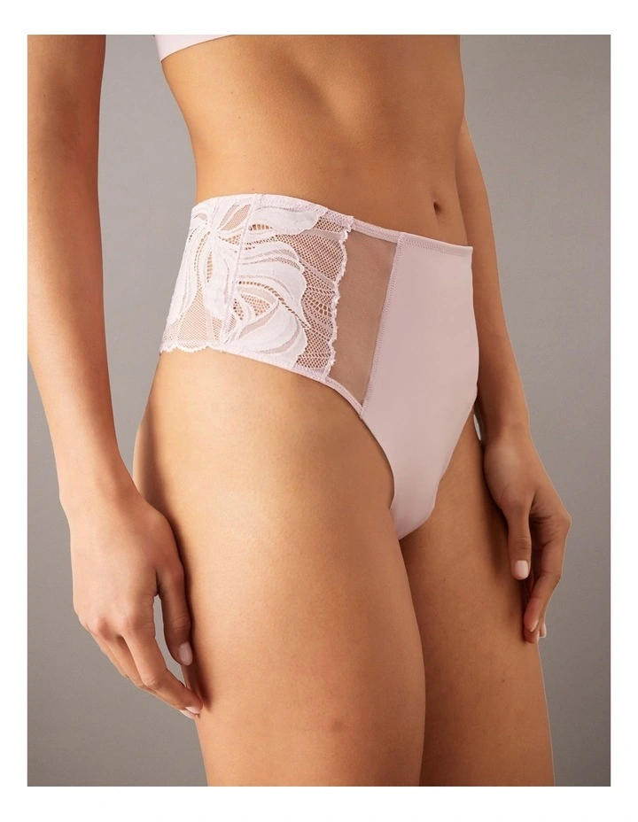 CK Black Geo Lace High Waisted Thing in Hawaii Orchid image 4