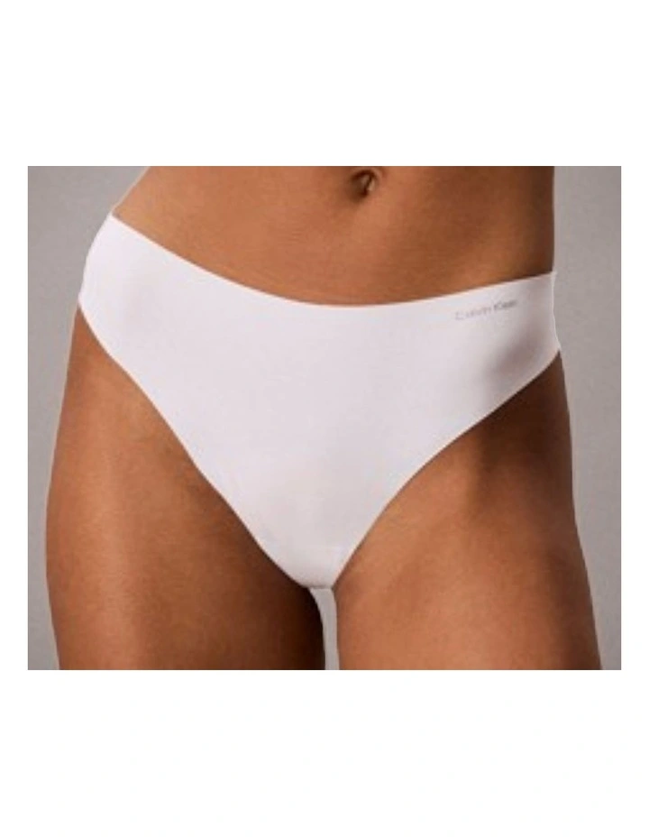 INVISIBLES MICROFIBER STRETCH THONG CLASSIC WHITE image 1
