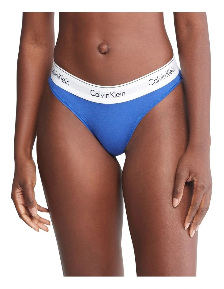 Modern Cotton Thong in Dazzling Blue image 1