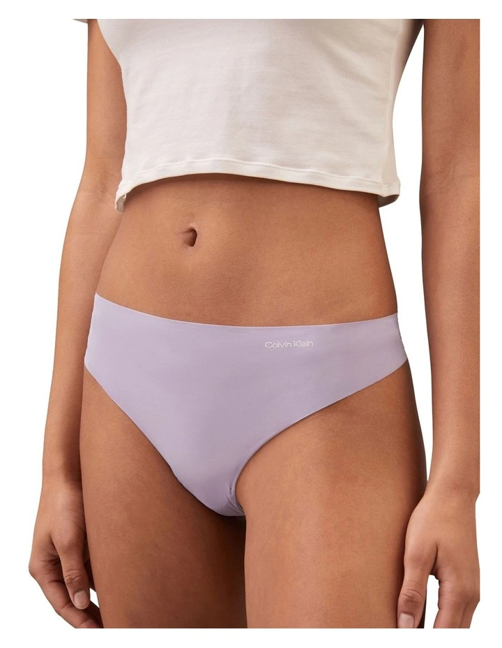 INVISIBLES MICROFIBER STRETCH THONG 5PK BLACK/CEDAR/LILAC QUARTS/BLACK/EXQUISITE PINK image 2