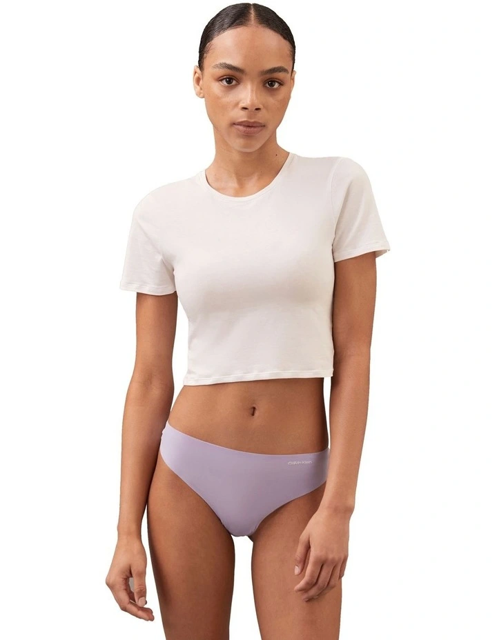 INVISIBLES MICROFIBER STRETCH THONG 5PK BLACK/CEDAR/LILAC QUARTS/BLACK/EXQUISITE PINK image 4