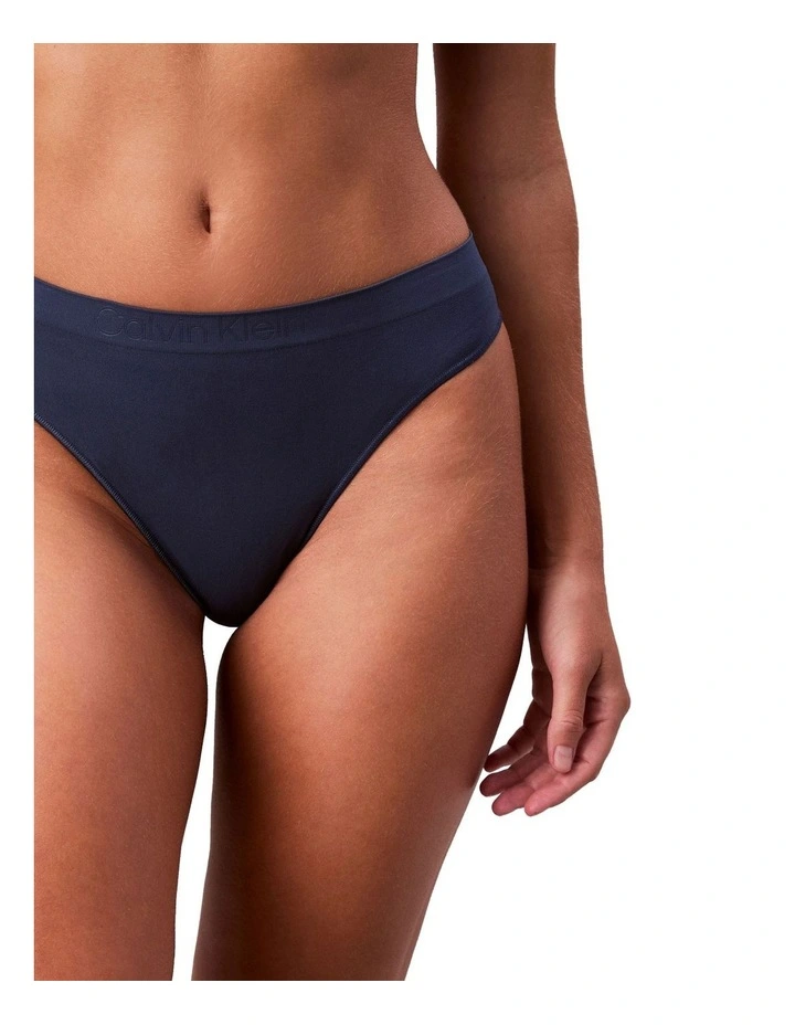 Bonded Flex Seamless Thong in Blue image 3