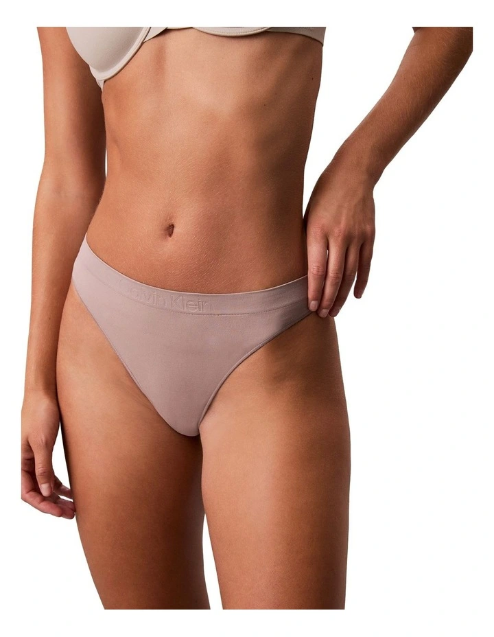 Bonded Flex Seamless Thong in Brown image 3