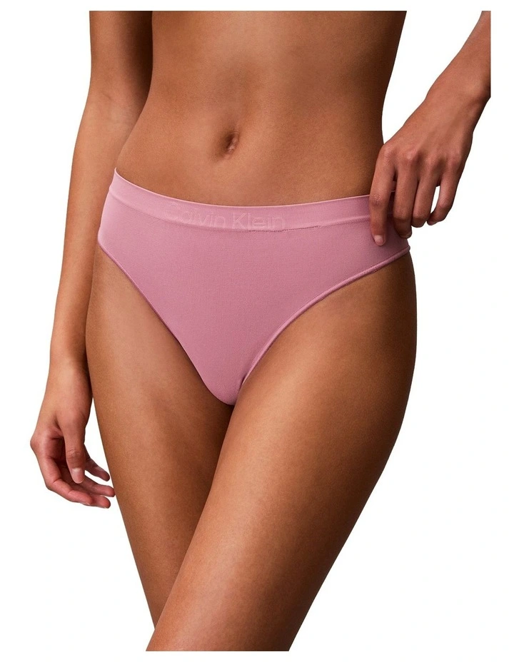 Bonded Flex Seamless Thong in Soft Mauve image 1