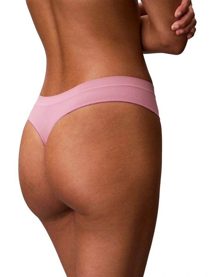 Bonded Flex Seamless Thong in Soft Mauve image 2