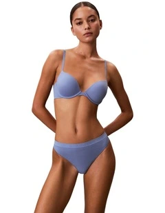 Bonded Flex Seamless Thong in Blue Tulip