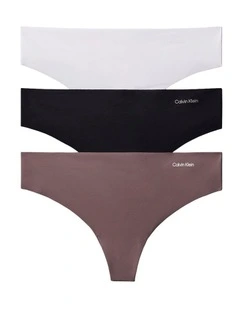 Invisibles Microfibre Stretch Thong 3 Pack in Multi