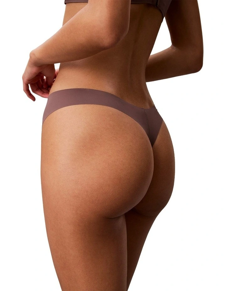 Invisibles Microfibre Stretch Thong 3 Pack in Multi image 3