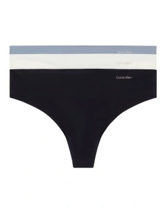 Invisibles Micro Thong 3 Pack in Black