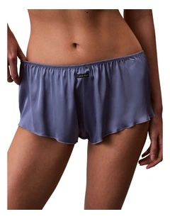 Signature Satin Tapshort in Blue Tulip