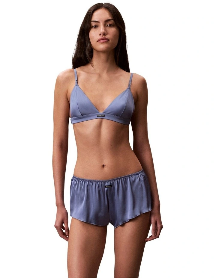 Signature Satin Tapshort in Blue Tulip image 2