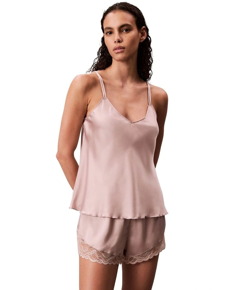 Satin Sheen Lace Essential Short in Cedar image 1