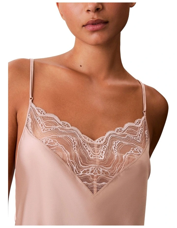 Satin Sheen Lace Essential Chemise in Cedar image 3