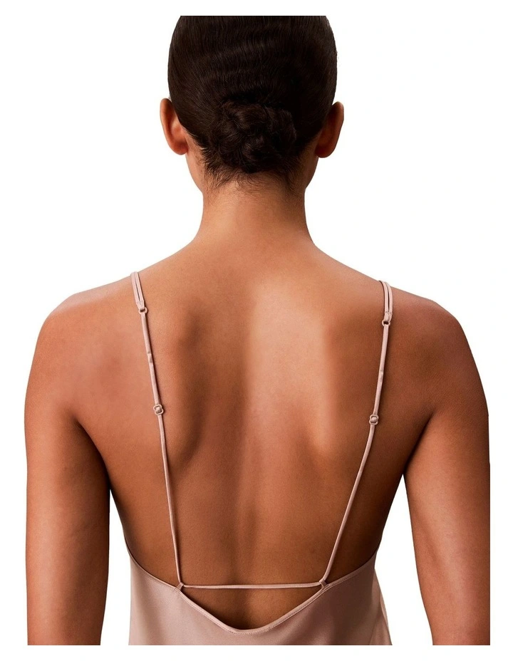 Satin Sheen Lace Essential Chemise in Cedar image 4