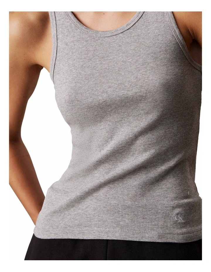 Scoop Neck Cotton Tank Top 3 Pack in Multi image 2