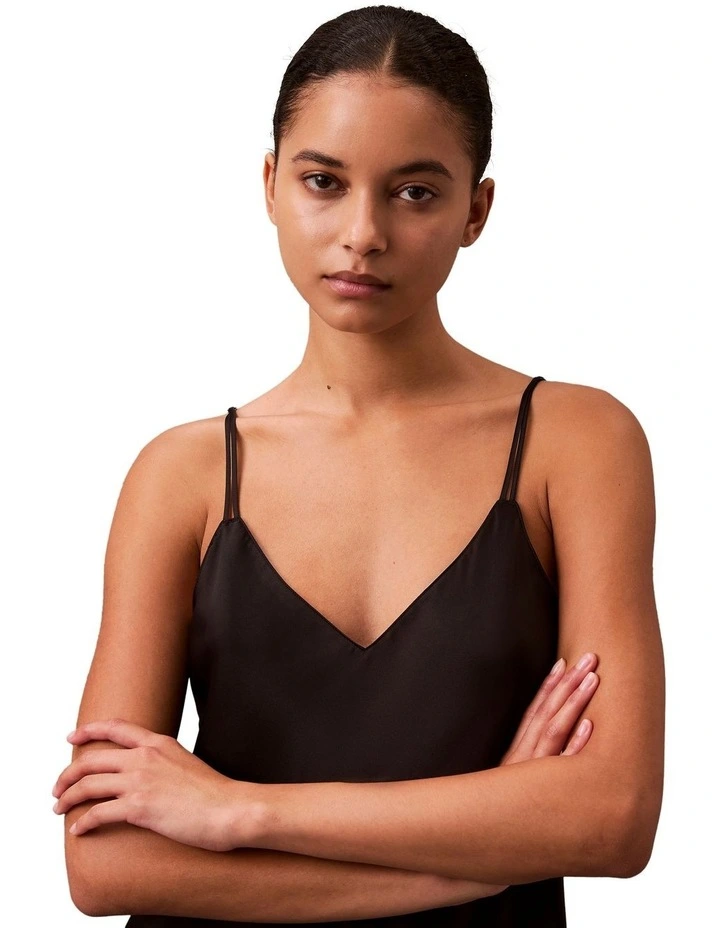 Satin Sheen Cami in Black image 5