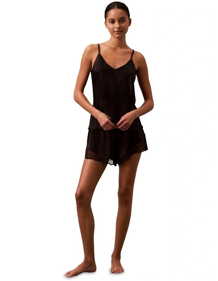 Satin Sheen Cami in Black image 6