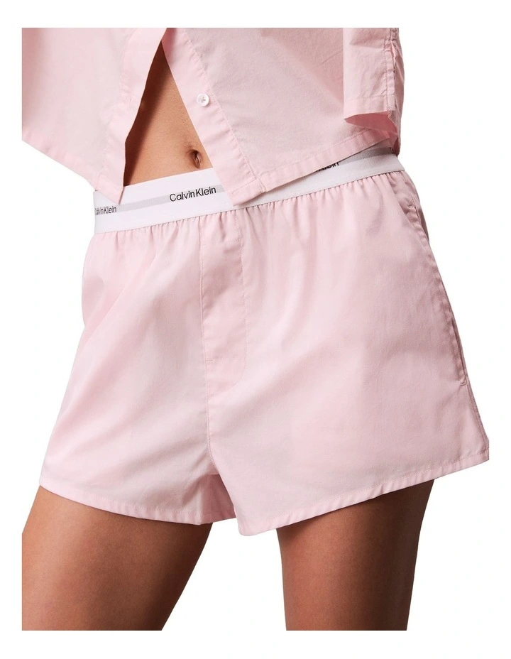 Cotton Poplin Logo Wb Short in Potpourri image 2