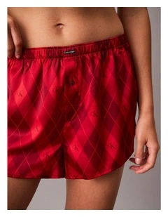 SATIN SHEEN SATIN SHORT 21636 ARGYLE 25 ESTABLISHED RED