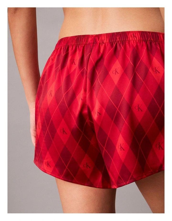 SATIN SHEEN SATIN SHORT 21636 ARGYLE 25 ESTABLISHED RED image 2
