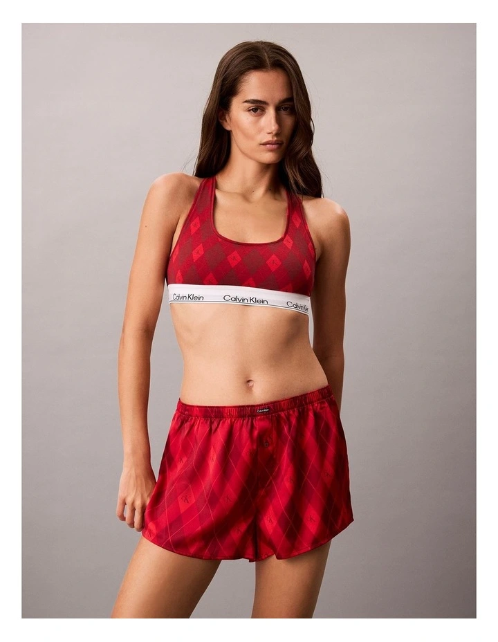 SATIN SHEEN SATIN SHORT 21636 ARGYLE 25 ESTABLISHED RED image 3