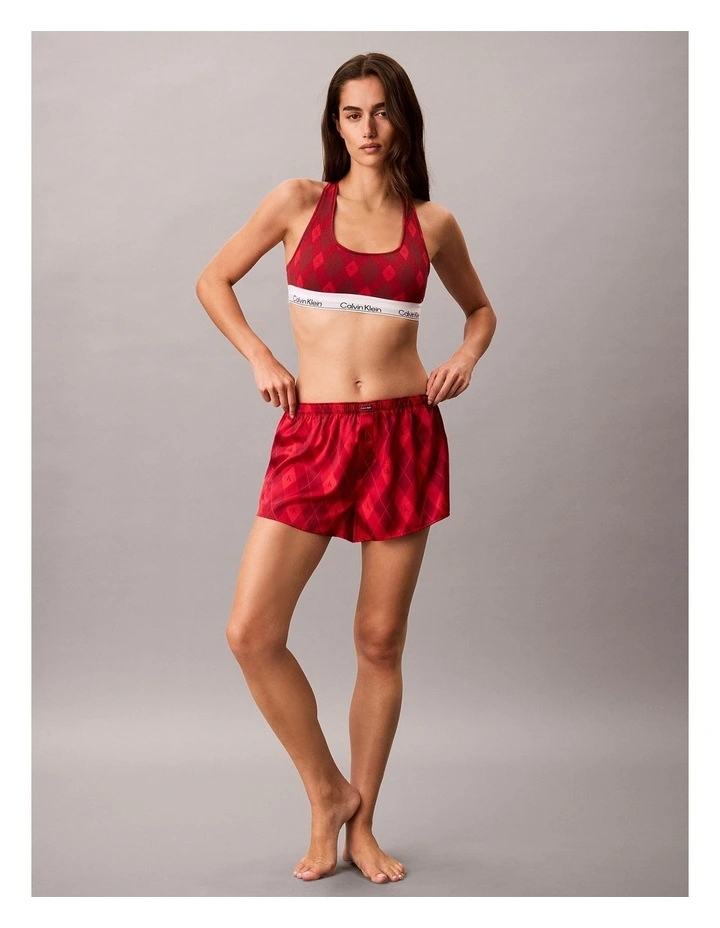 SATIN SHEEN SATIN SHORT 21636 ARGYLE 25 ESTABLISHED RED image 5