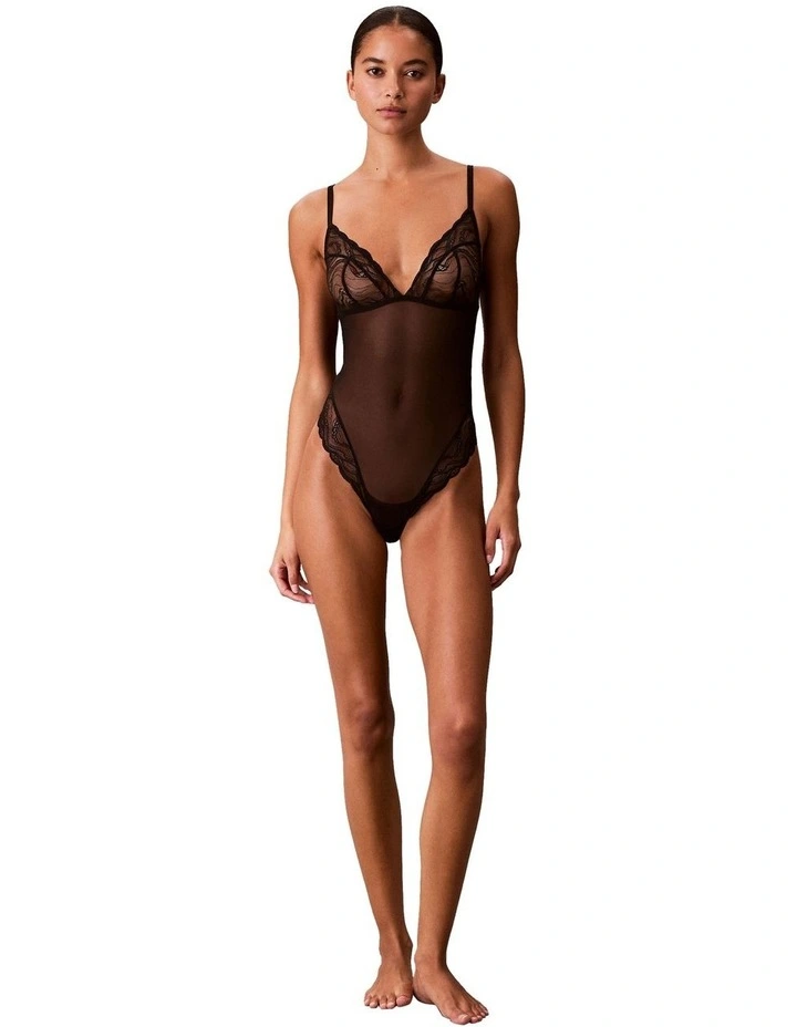 Sensual Stretch Lace Bodysuit in Black image 4