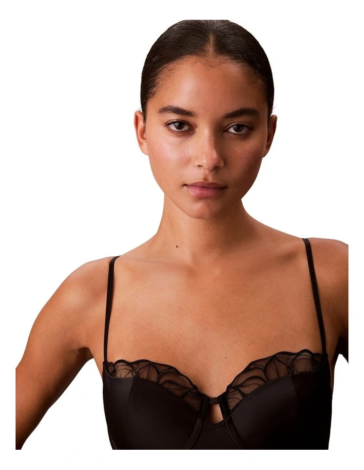 Floral Lace Bodysuit in Black image 3