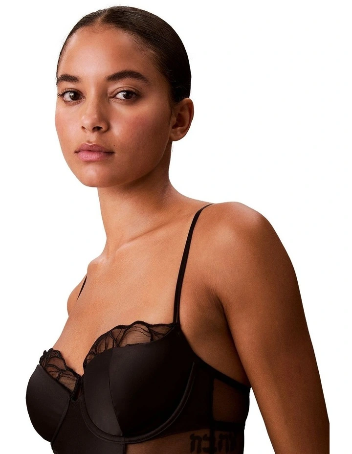 Floral Lace Bodysuit in Black image 4