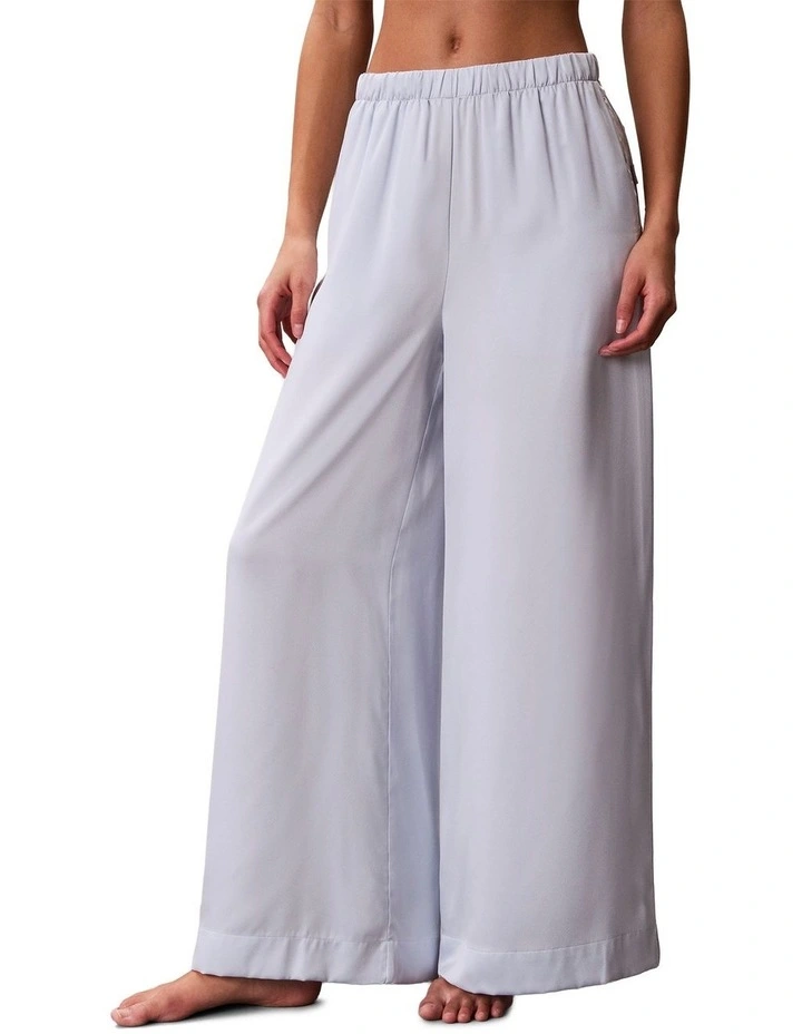 Satin Sheen Sensual Satin Wide Leg Pant in Arctic Ice image 1