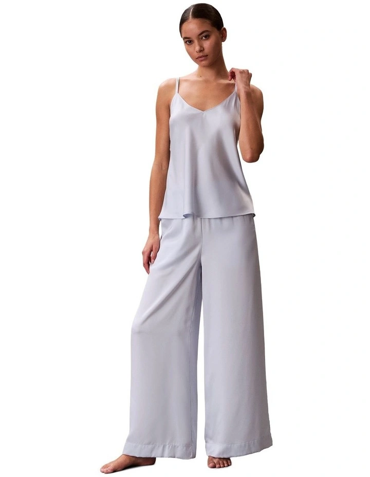 Satin Sheen Sensual Satin Wide Leg Pant in Arctic Ice image 3
