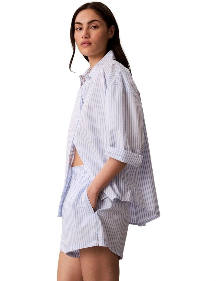 Cotton Poplin Covered Wb Short in Multi image 4