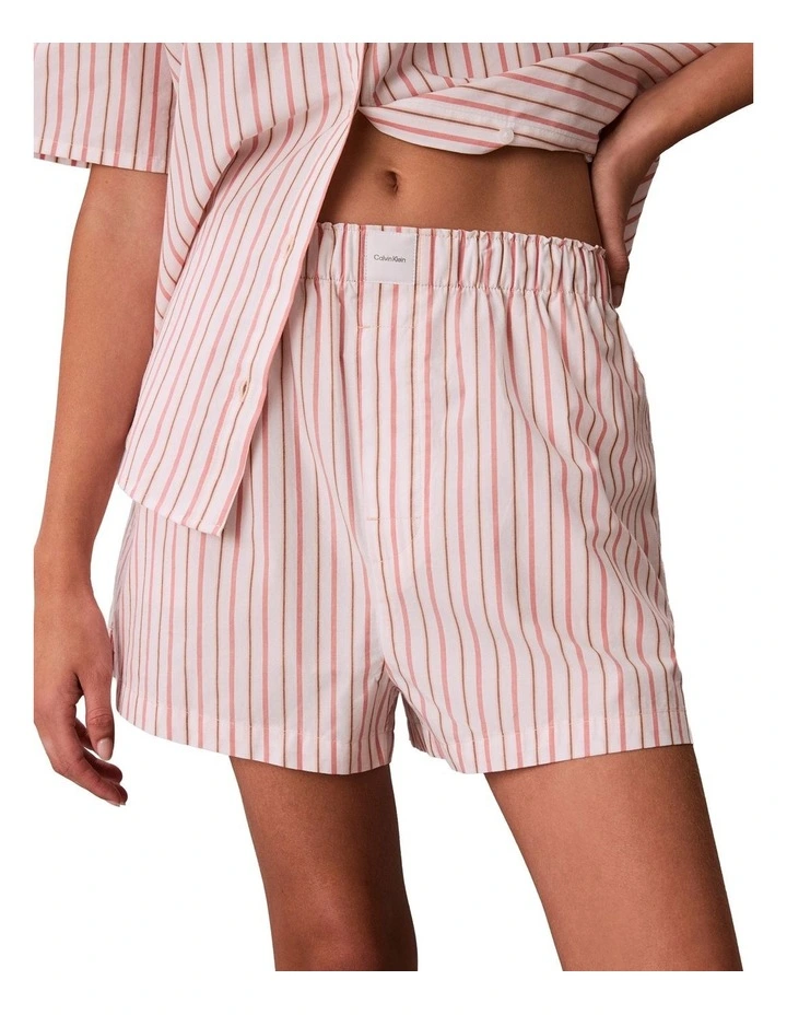 Cotton Poplin Covered Poplin Short in Aurora Stripe Peach Bliss image 1