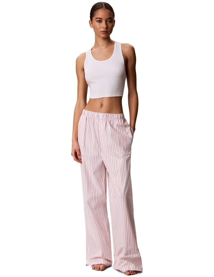 Cotton Poplin Covered Poplin Pant in Aurora Stripe Peach Bliss image 3