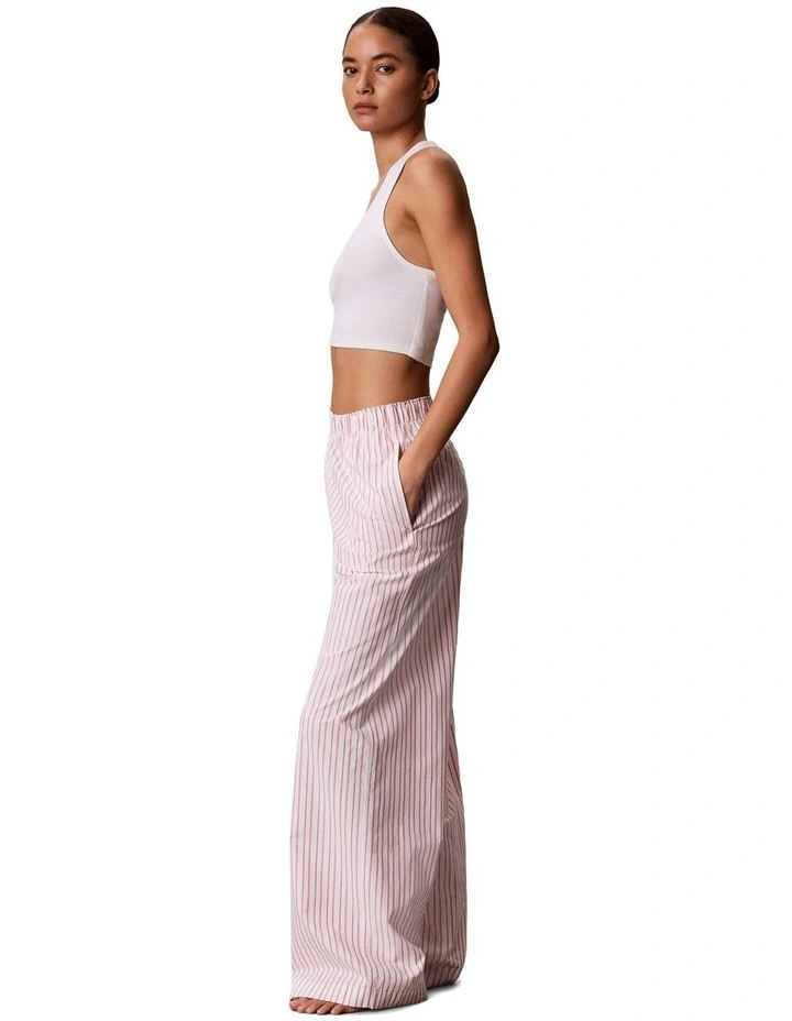 Cotton Poplin Covered Poplin Pant in Aurora Stripe Peach Bliss image 4