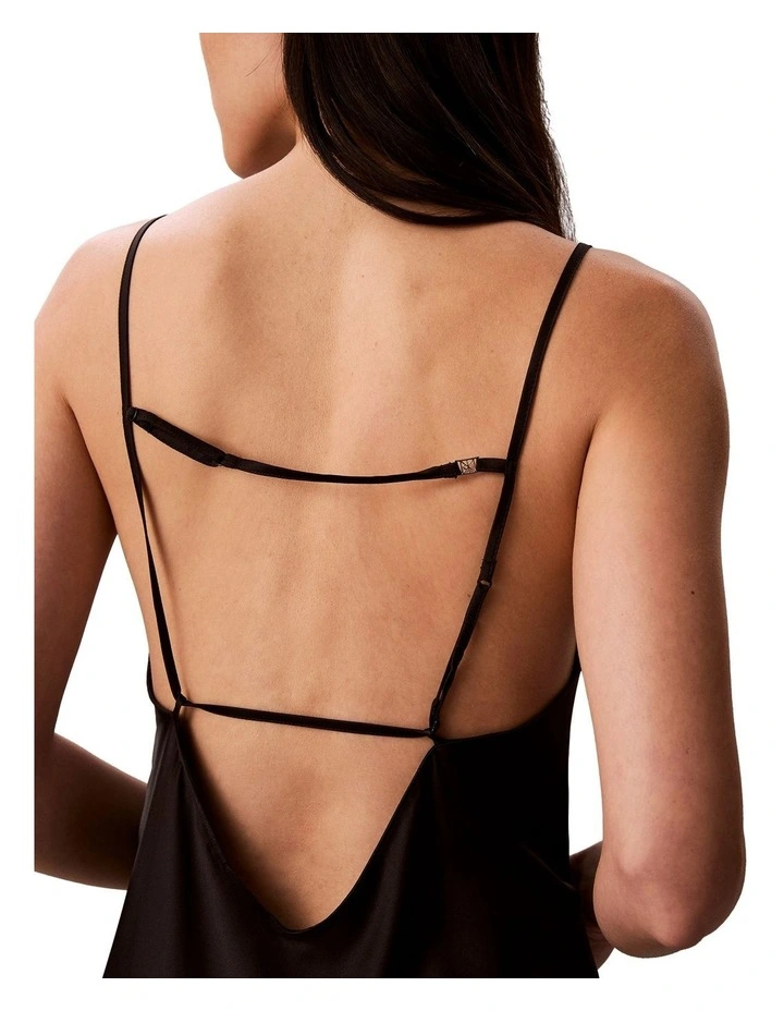 Sheen Satin Chemise in Black image 3