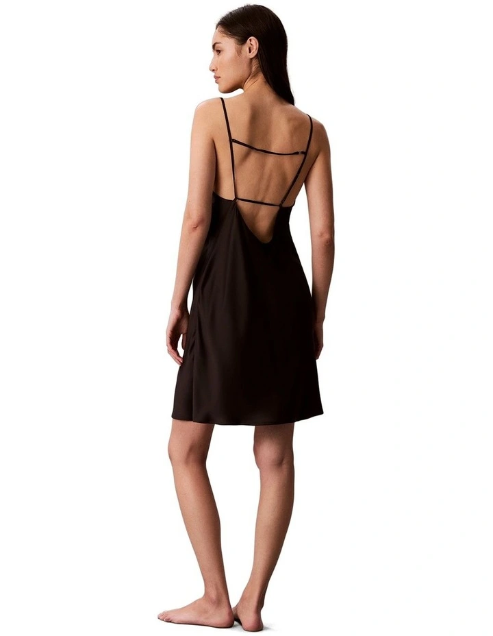 Sheen Satin Chemise in Black image 5