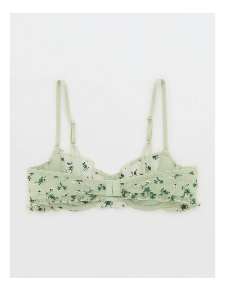 Show Off Embroidery Unlined Bra in Dusty Sage image 3
