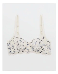 Show Off Embroidery Unlined Bra in Soft Muslin