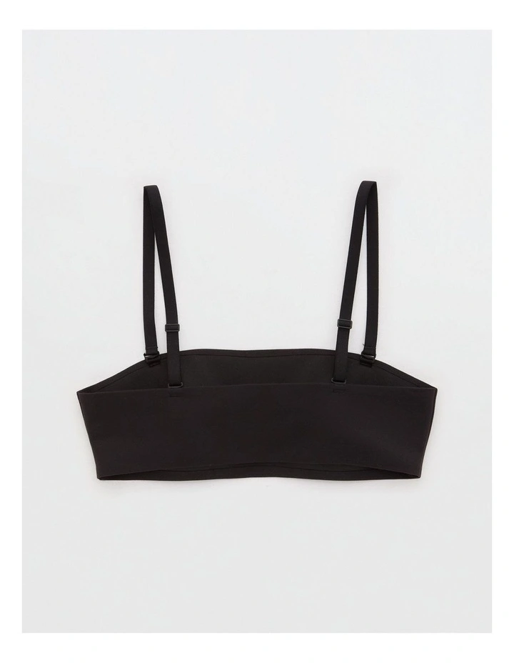 Smoothez Lightly Lined Bandeau Bralette in True Black image 3