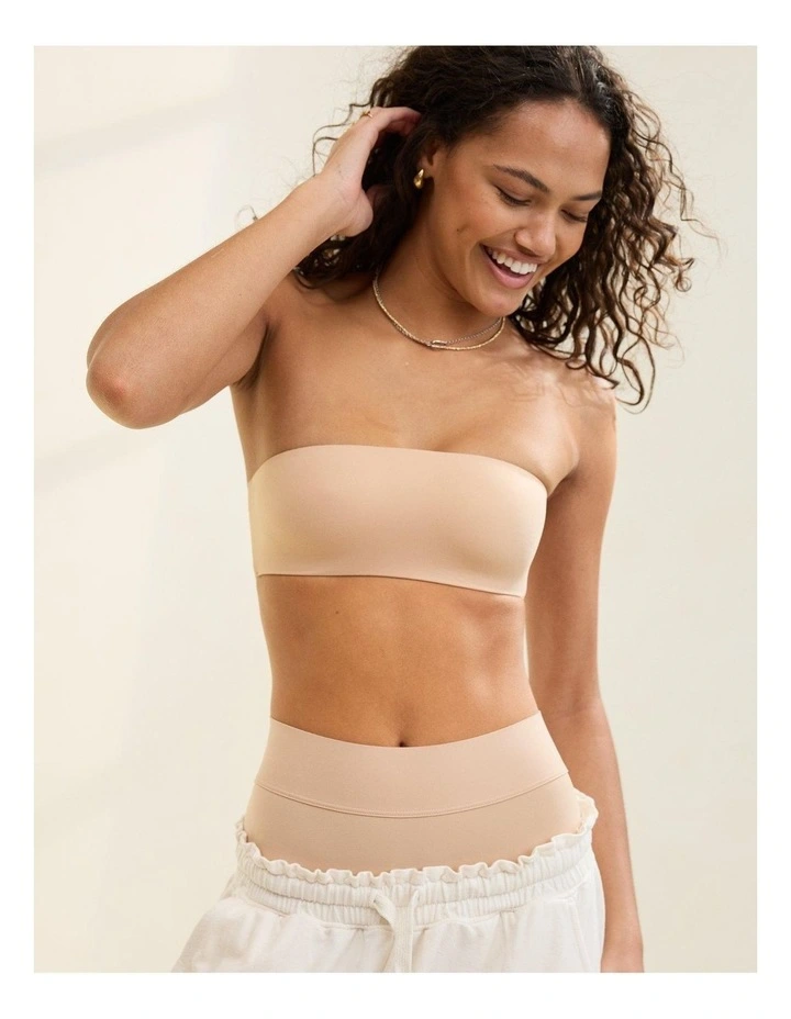 Smoothez Lightly Lined Bandeau Bralette in Sands image 2
