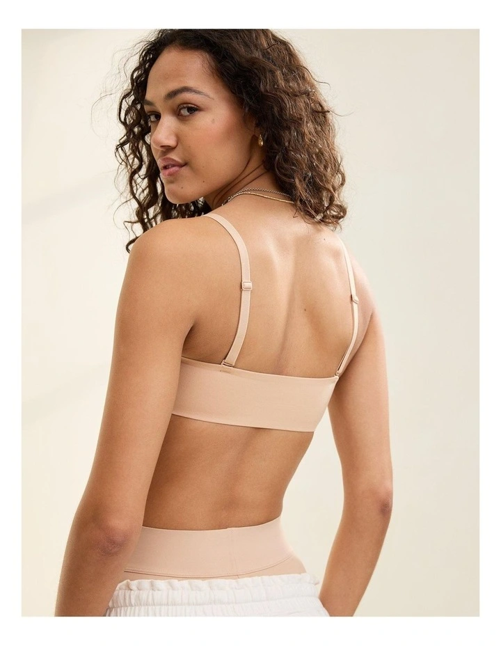 Smoothez Lightly Lined Bandeau Bralette in Sands image 4